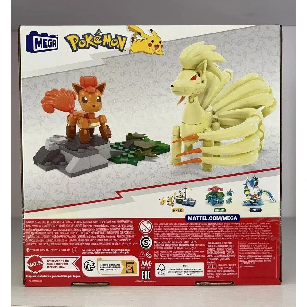 Pokemon Mega‎ Build  Vulpix & Ninetales Evolution Set 145 Pieces, Brand New